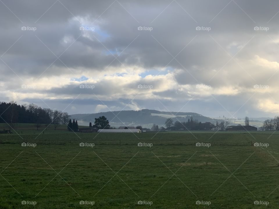 A village in the Swiss country