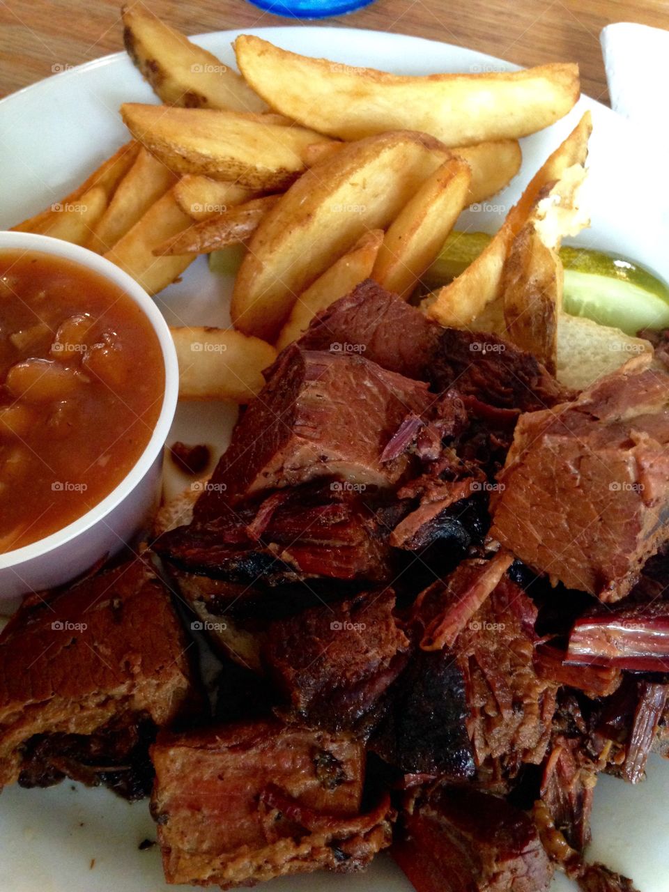 Burnt Ends. Burnt Ends, French Fries and Baked Beans. A Kansas City BBQ favorite!