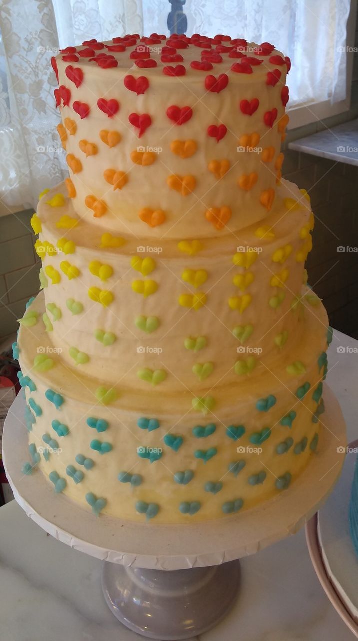 Heart Triple Tier Cake