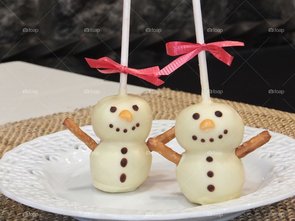 Snowmen cake pops 