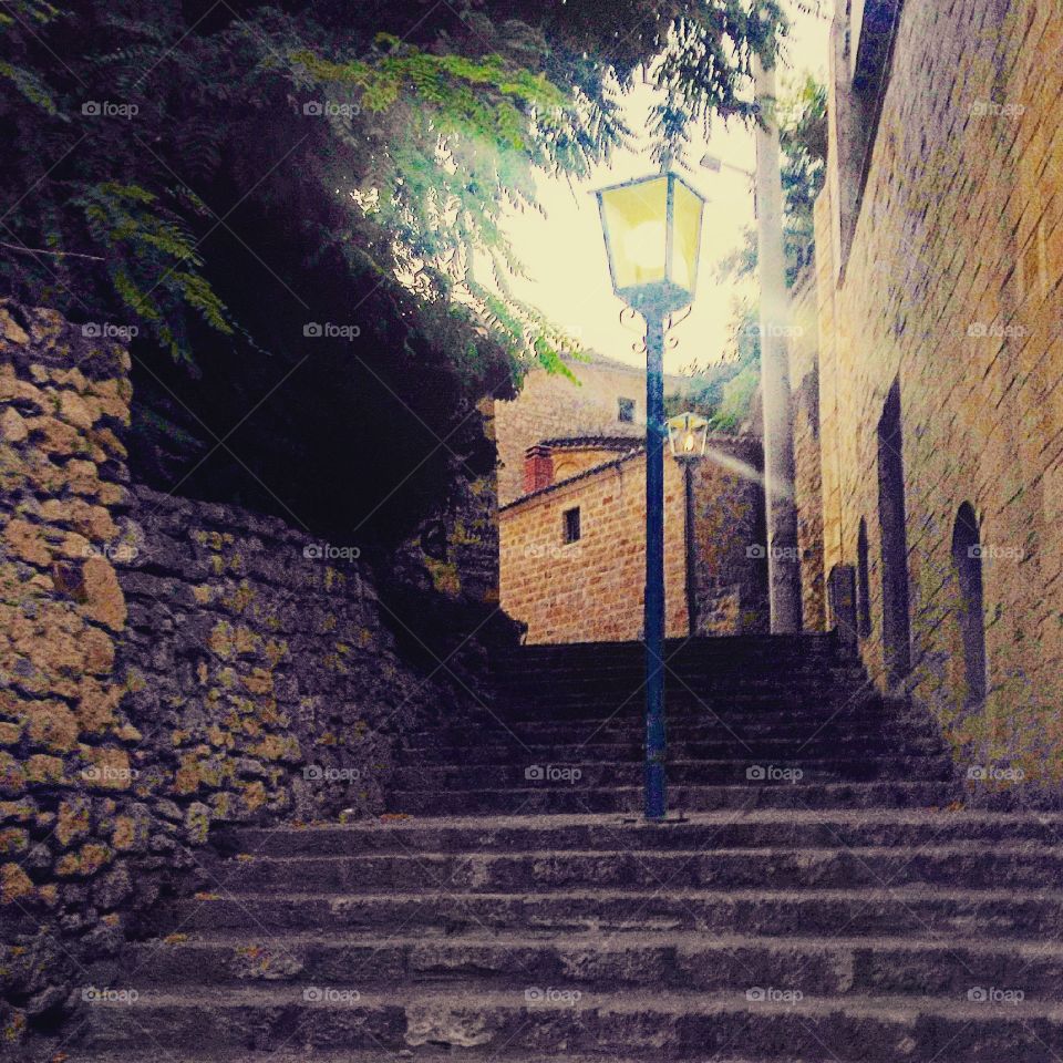 Evening walk. Evening walk at Athitos village