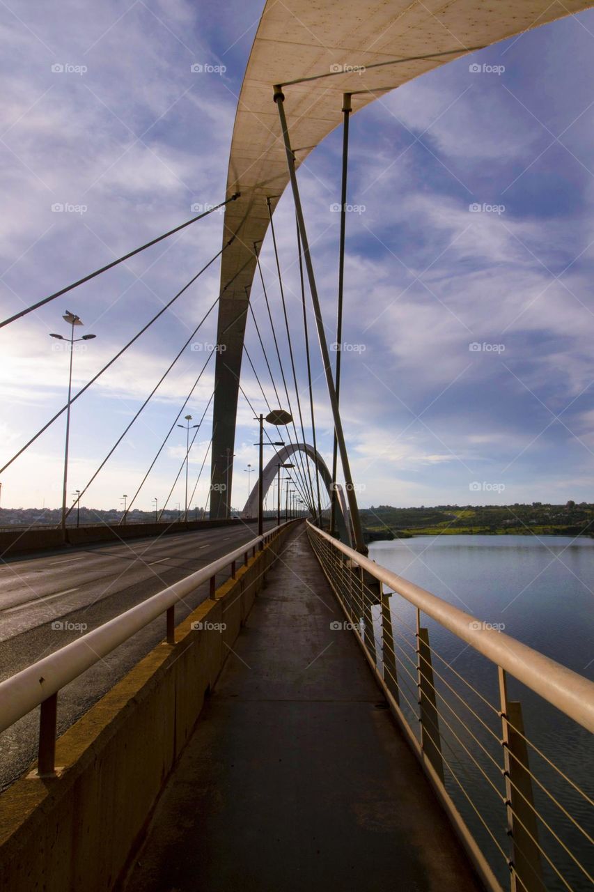 Beautiful day on the bridge
