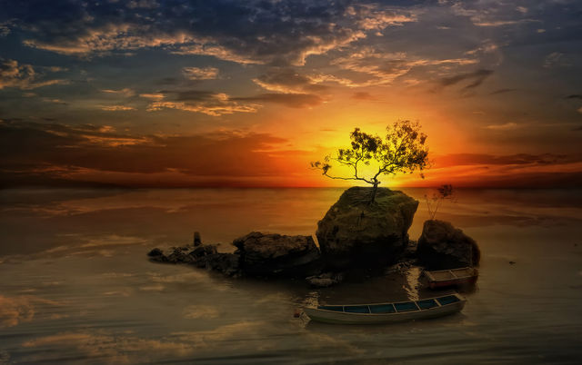 sunset at Banua patra