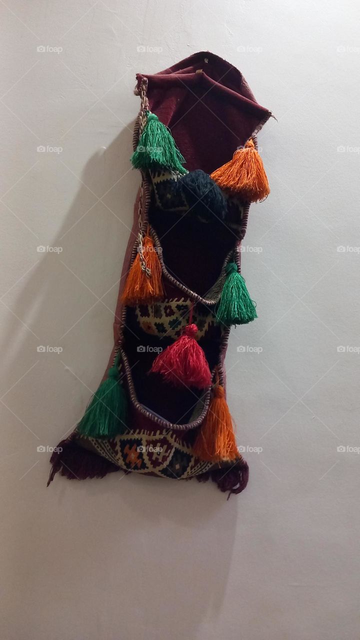 Popular fabric purse..Popular texture.Colorful texture.texture shapes.cotton.Folk fabric coloring