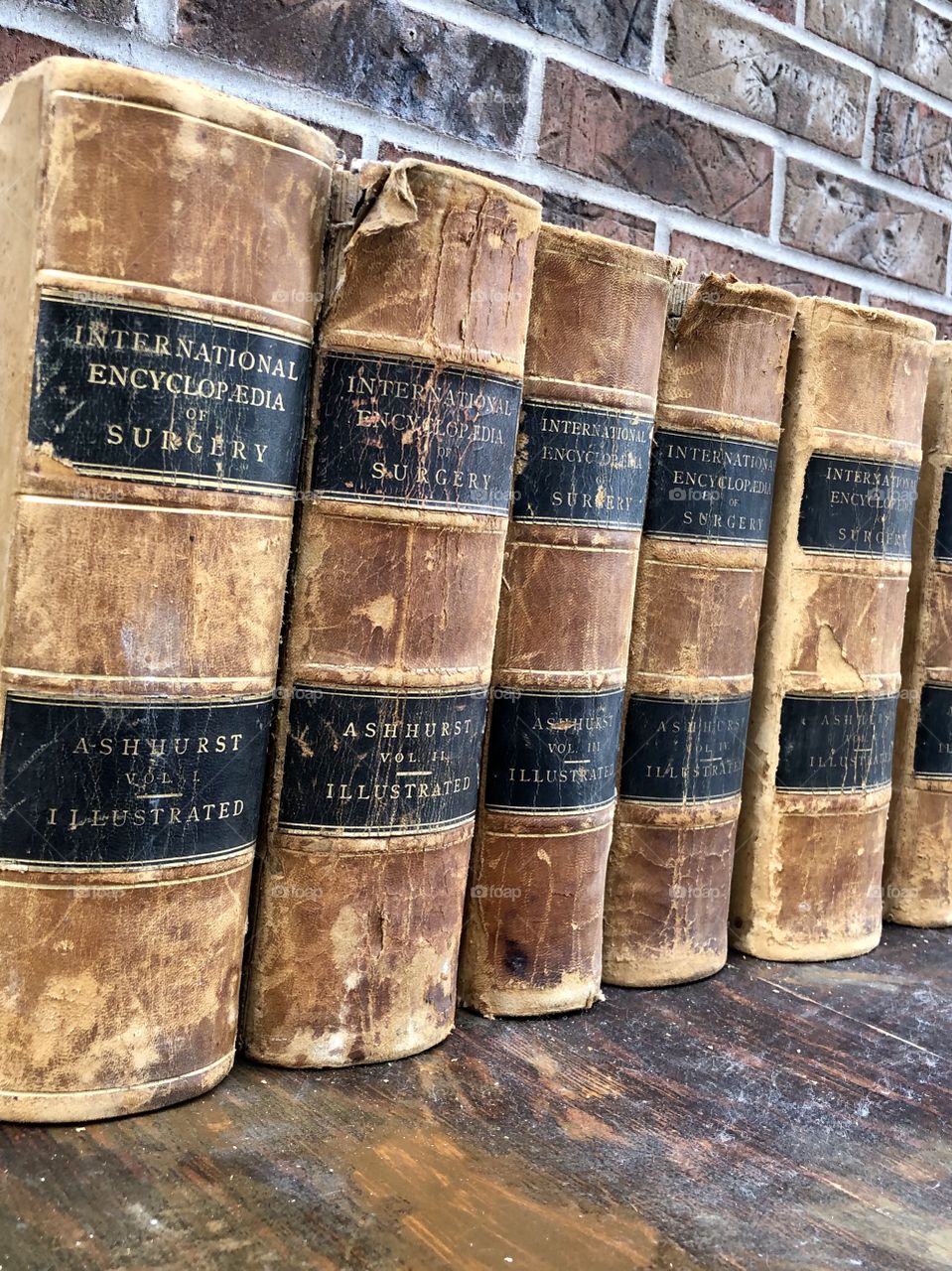 Leather Antique Medical Textbooks from the 1800s