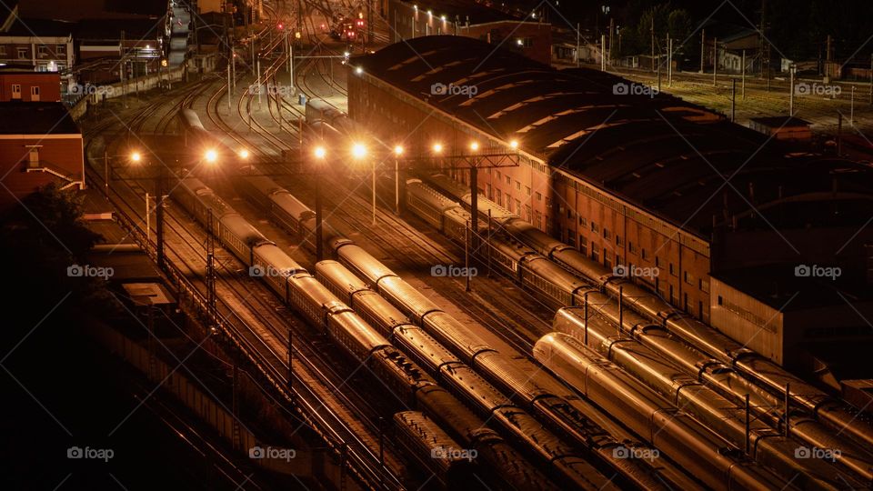 train station at night