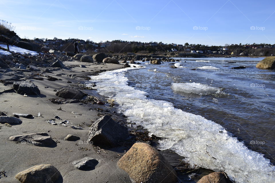 View of sea during winter