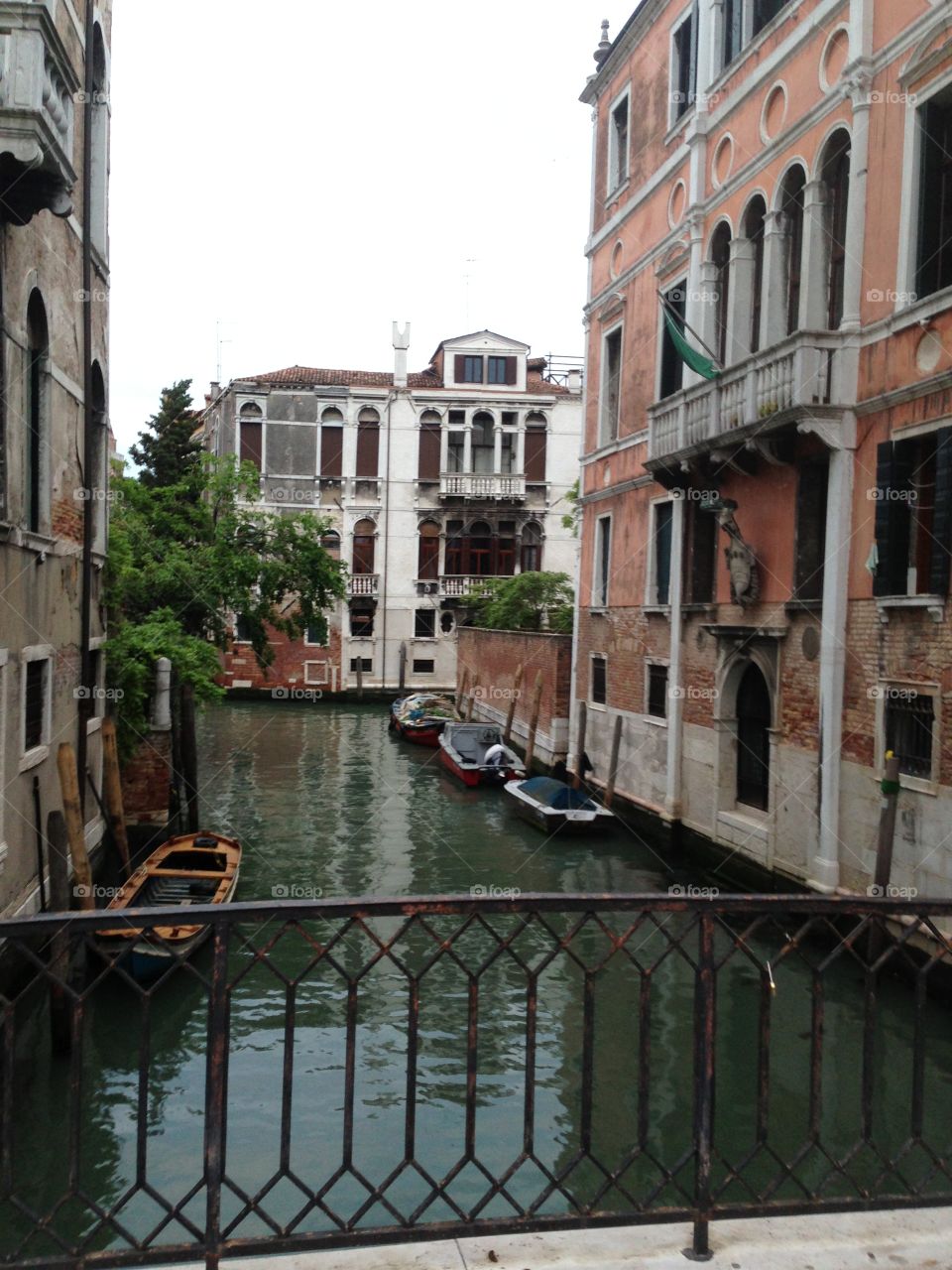 Venice, Italy. Beautiful overcast day deep into Venice's bridges & canals. 