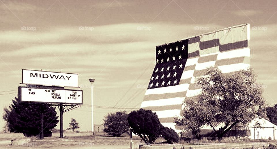 Old Drive -In Movie Theater