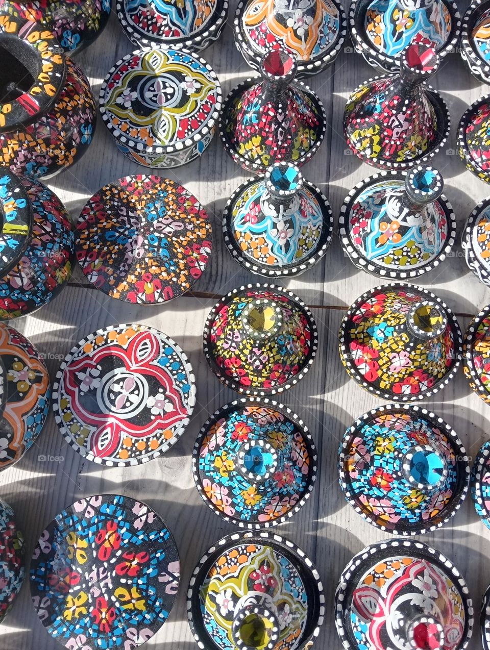 beautiful and multicolor pottery