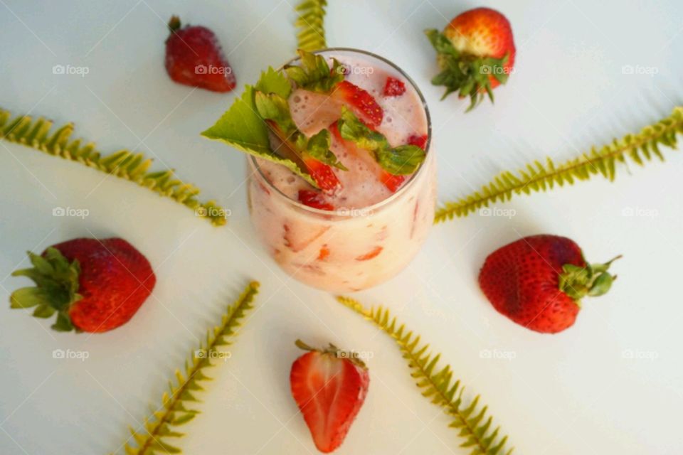 Fresh fruit smoothie  - strawberry smoothie