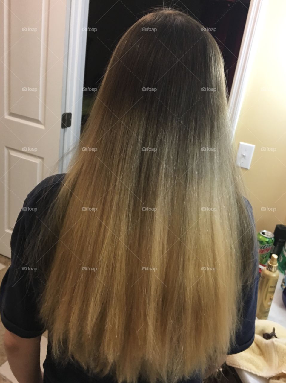 Hair color ombré 