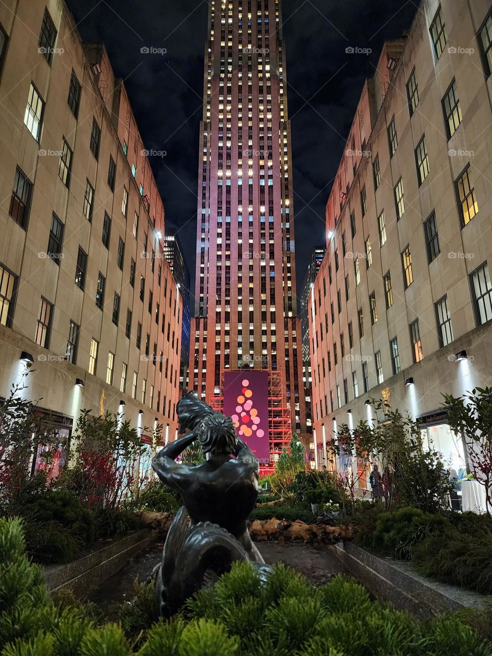 Rockefeller Center in New York City is the headquarters for NBC, one of the major American television networks
