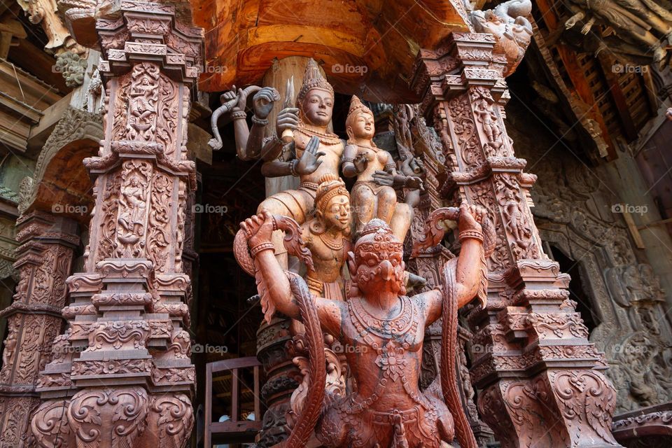 Wood scultures of Garuda