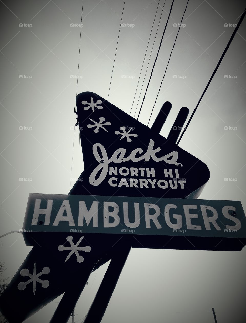 Jack's Hamburgers Vintage Sign