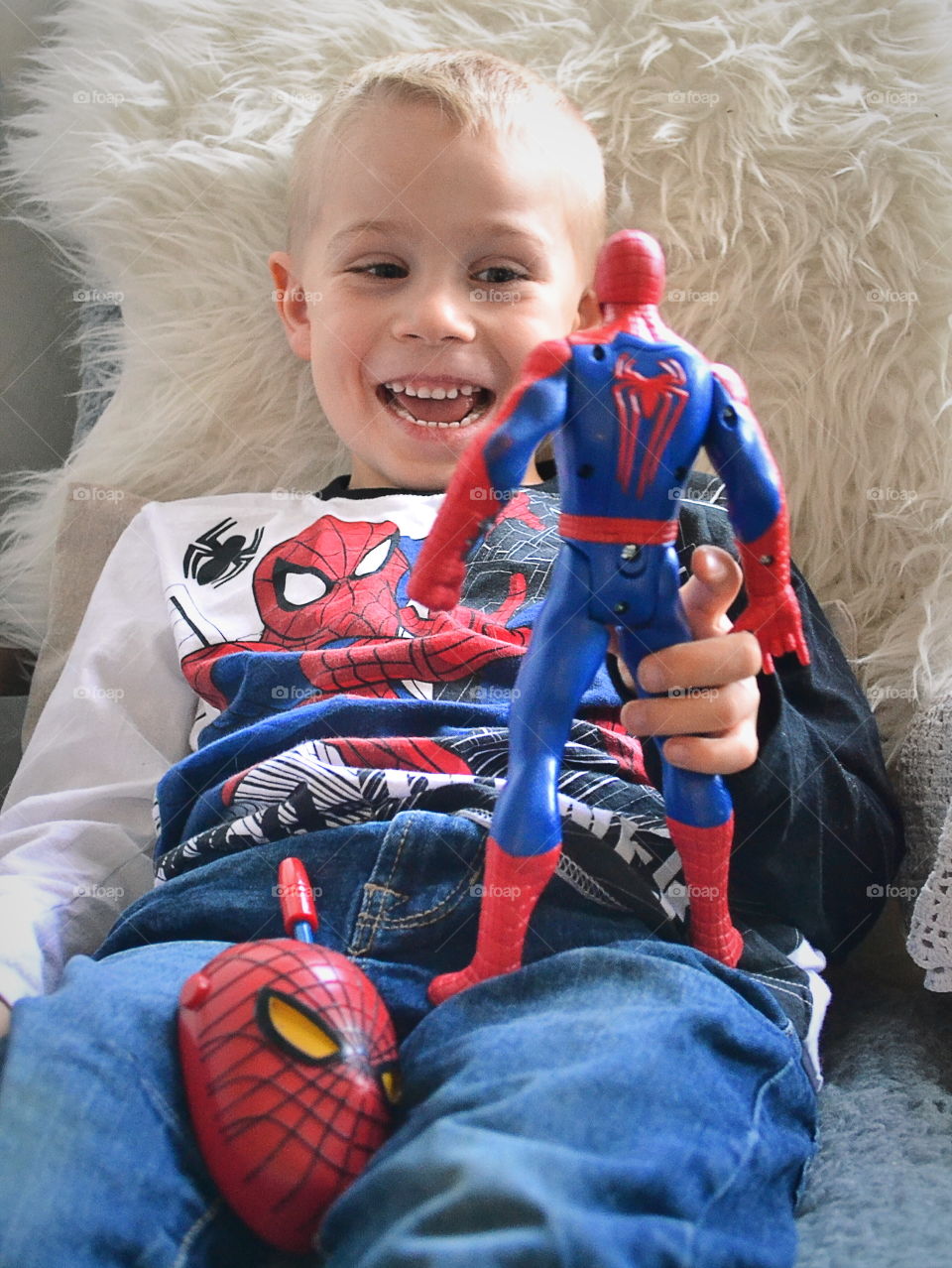 Boy playing with toy