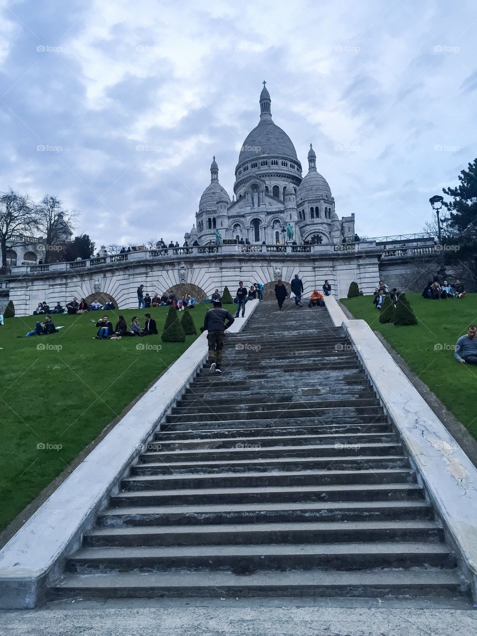 Sacré-Cœur in Paris France. Famous church.