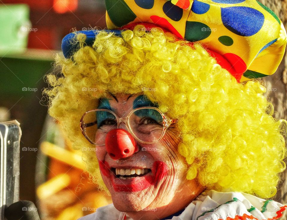 Clown With Yellow Hair