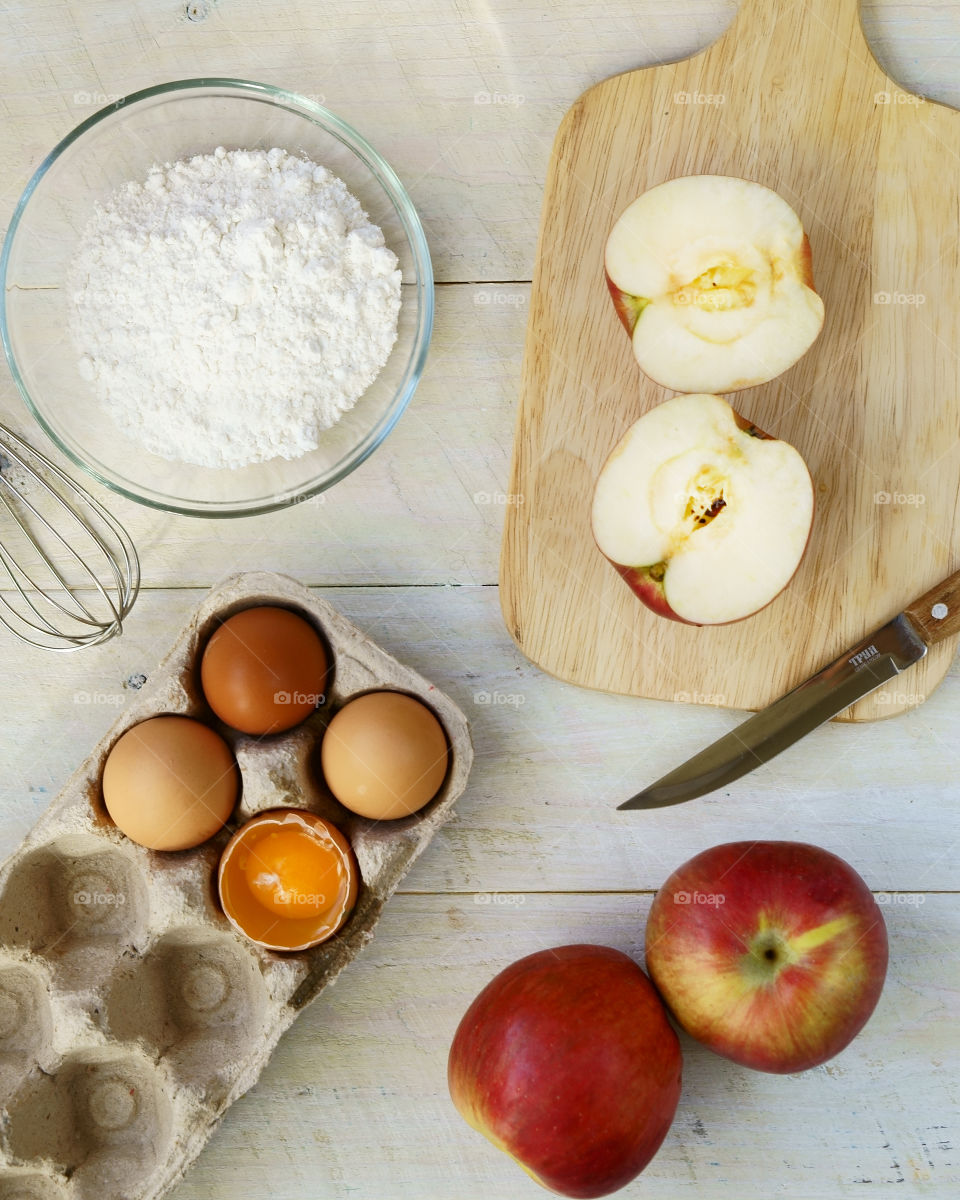 Ingredients for apple pie