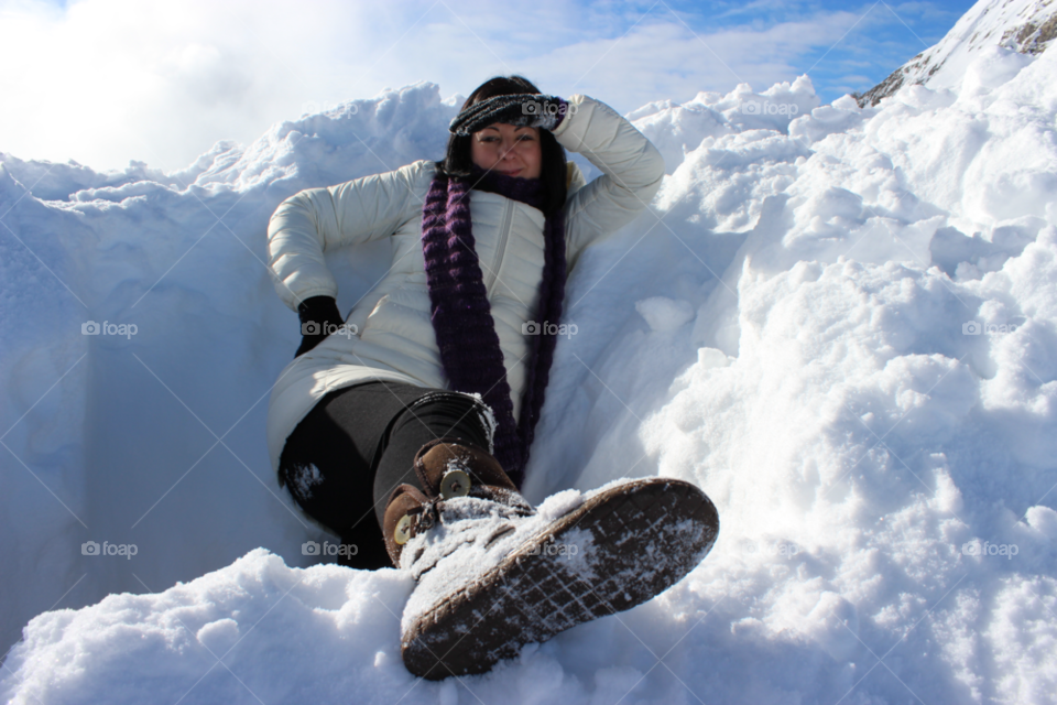 snow winter girl fun by Elina