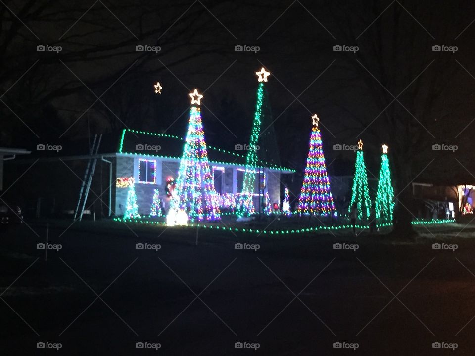 Lighted Christmas display 