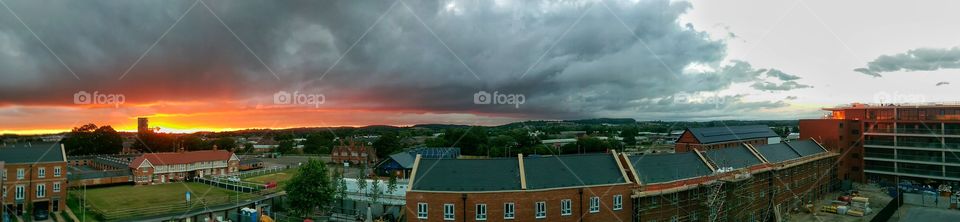 angry morning sky. The morning ing sky from my home at the racecourse