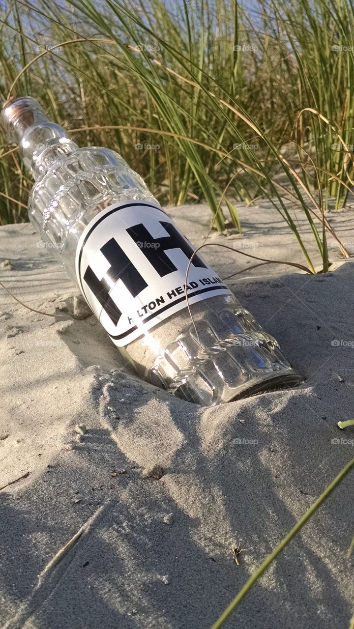 bottle of island. we took our bottle on a photoshoot