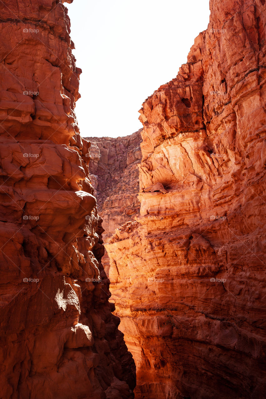 Tall, vibrant, saturated and beautiful canyons, the country of Egypt. Background image