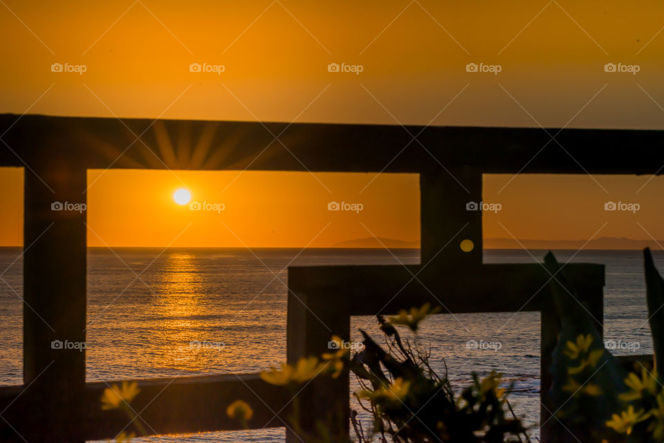 Sunset over the Pacific Ocean 