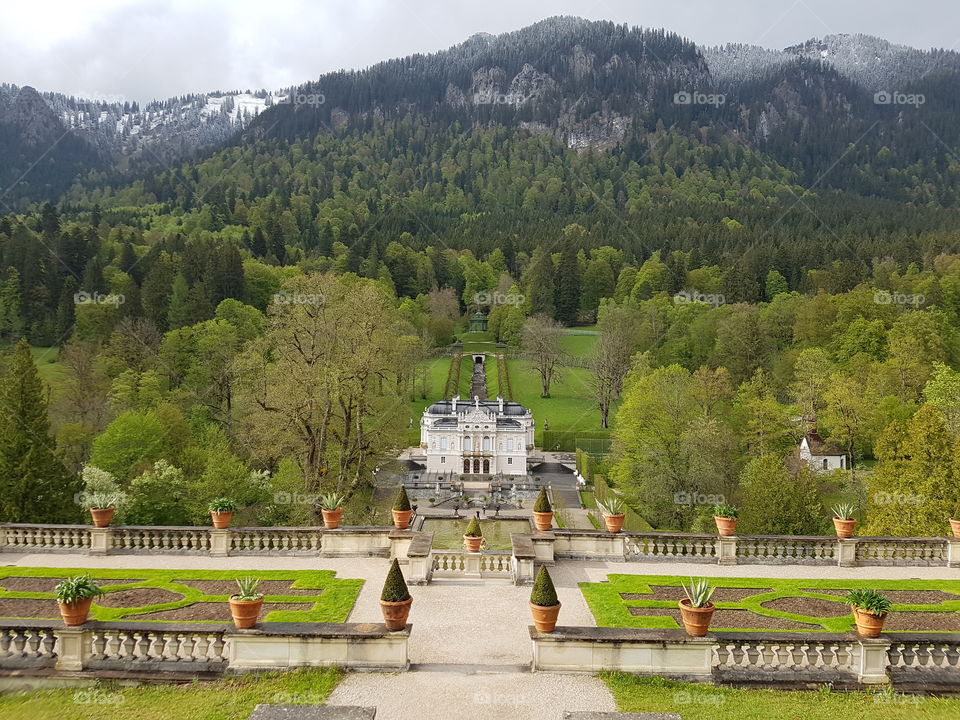 Linderhof Castle in Bavaria, Germany.