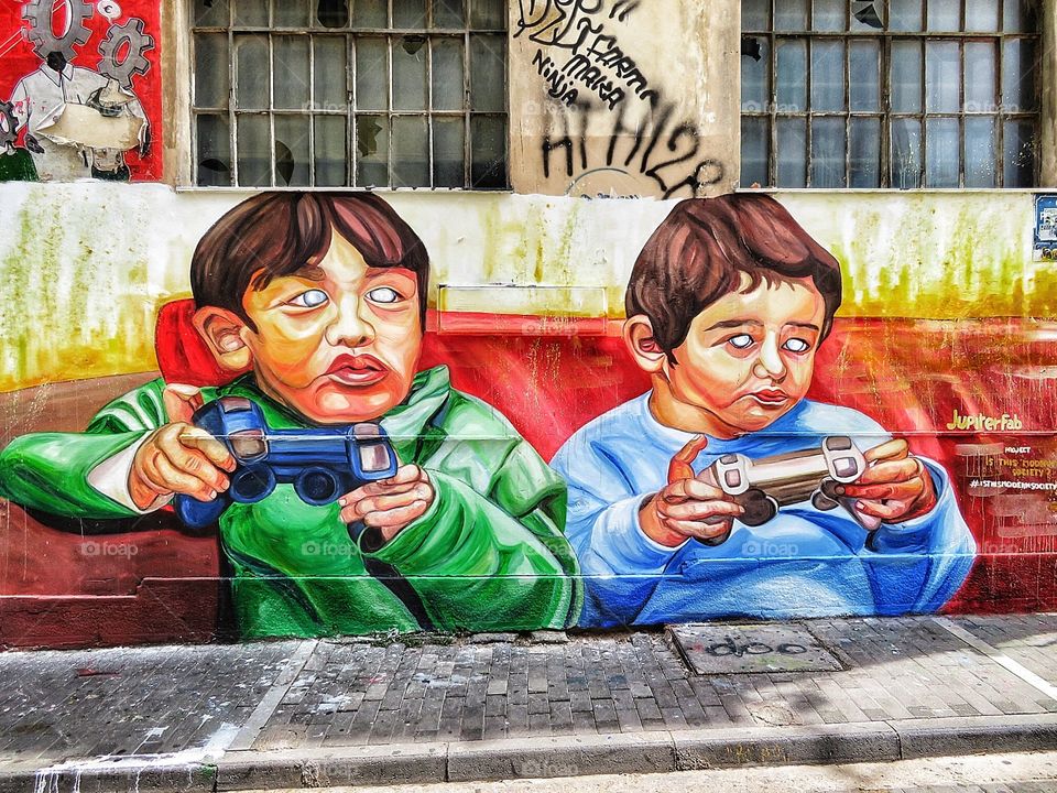 Street art Athens - Is this modern society?