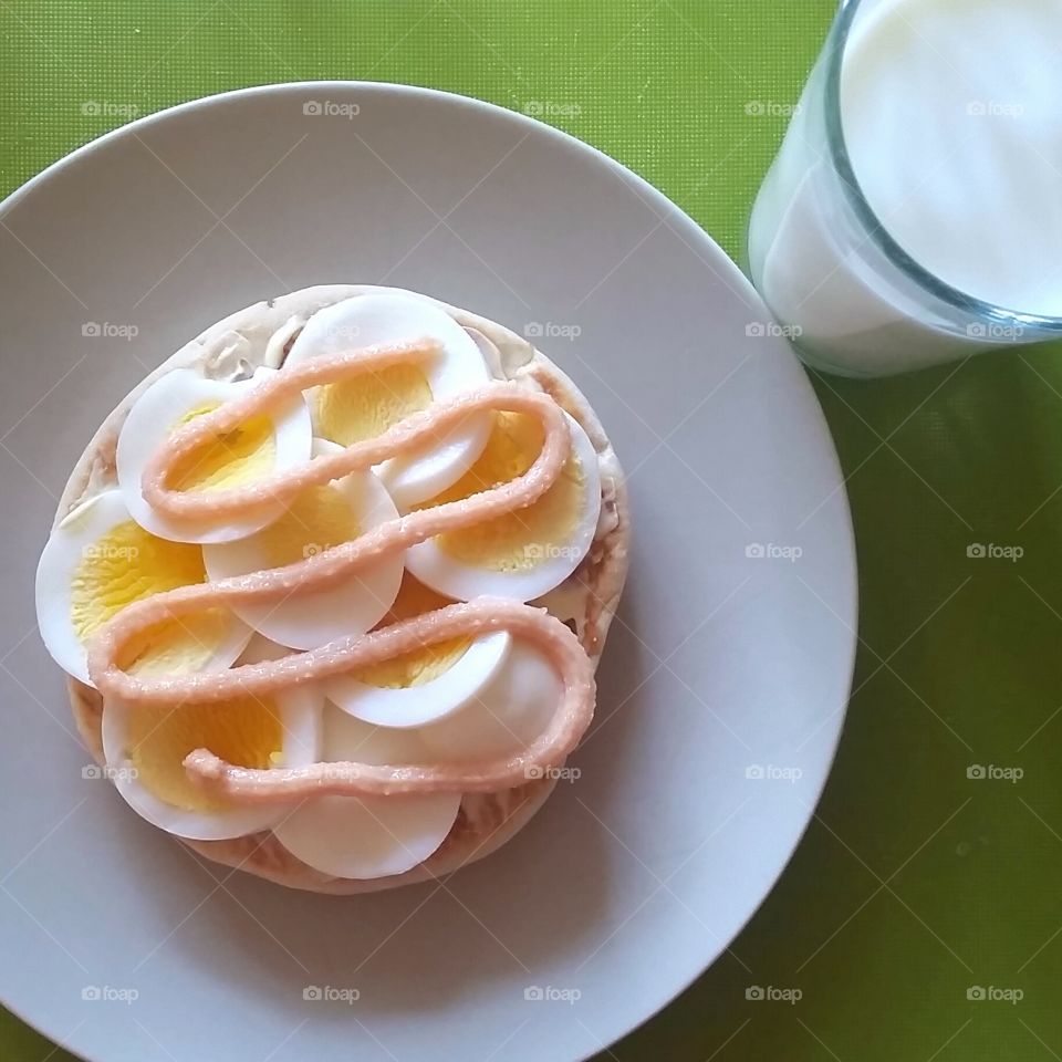 Swedish sandwich with egg with caviar!