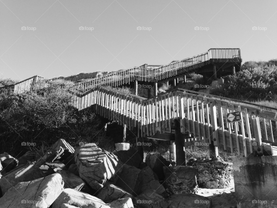 carlsbad beach stairs california by ninjacentral