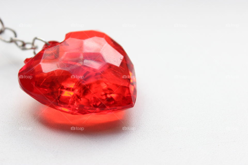red heart crystal texture