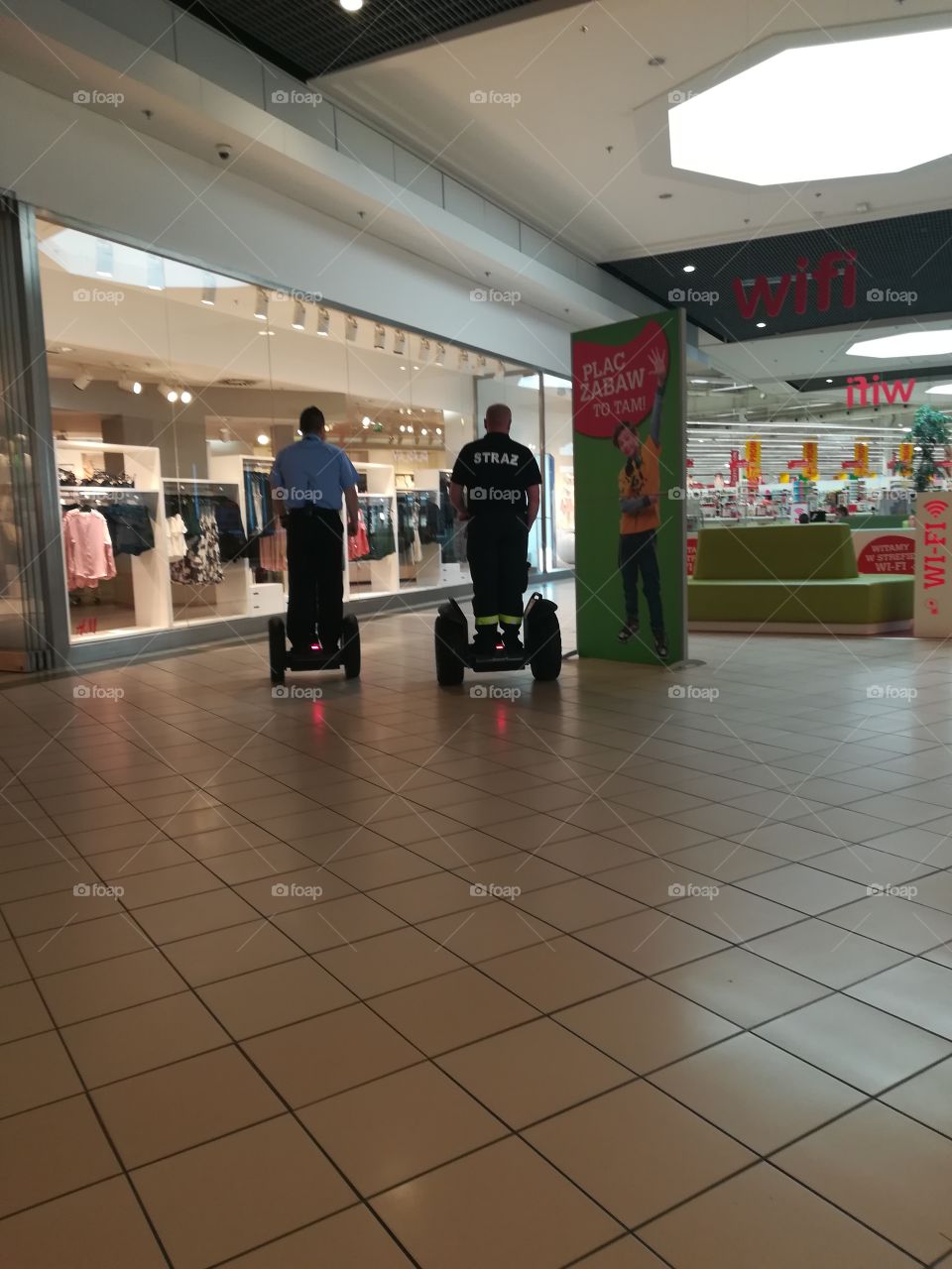 Racing at the mall