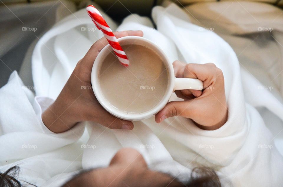 girl with hot chocolate