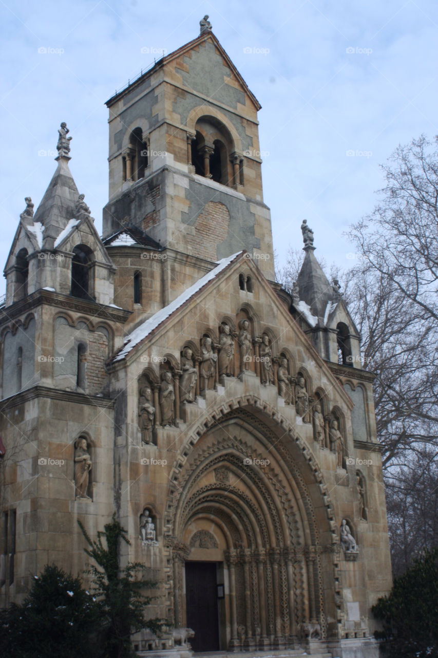 snow winter cold church by scaryhair100