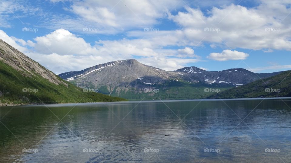 View of mountains and lake