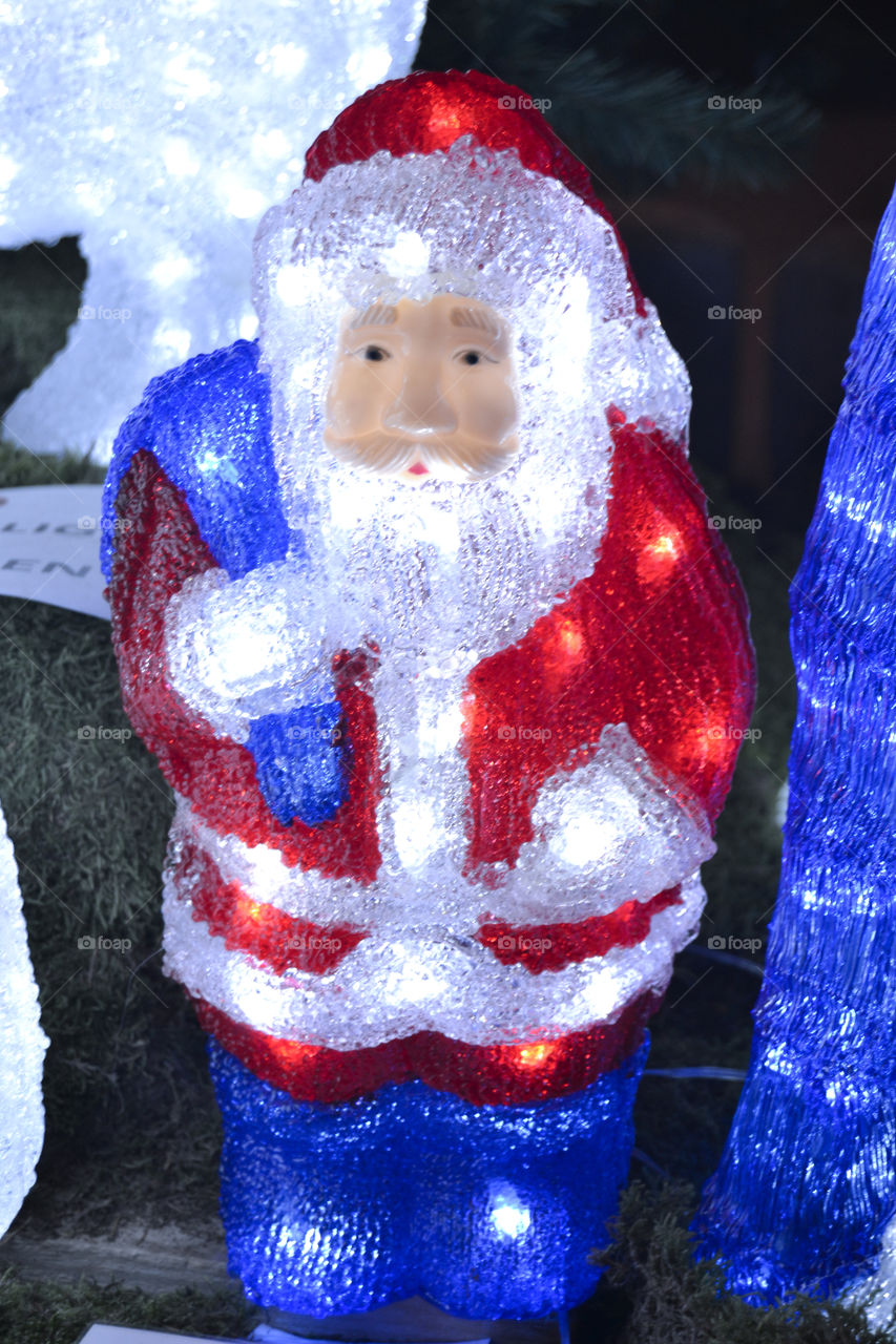 Santa decoration figure in store.