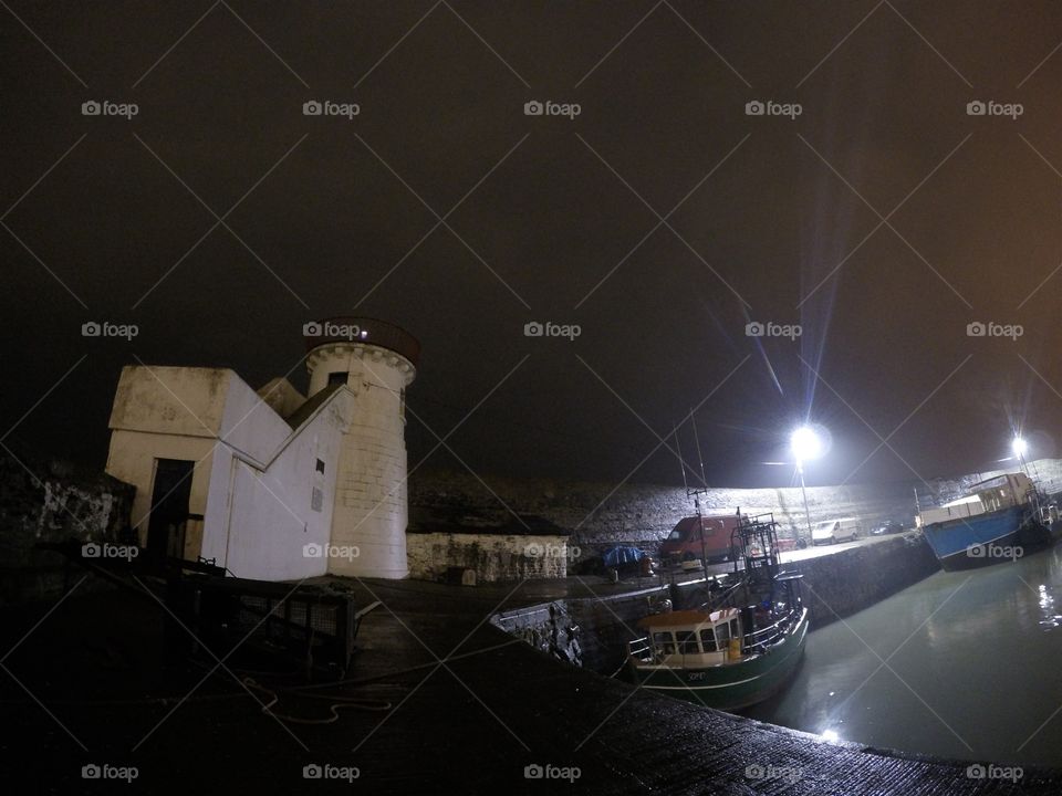 harbour in night