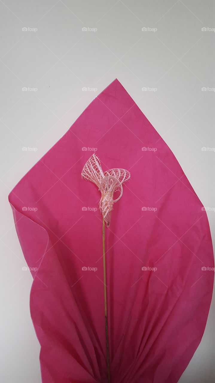 A pink decoration