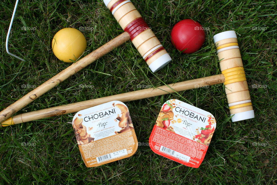 Croquet and Chobani is a perfect summertime combo!
