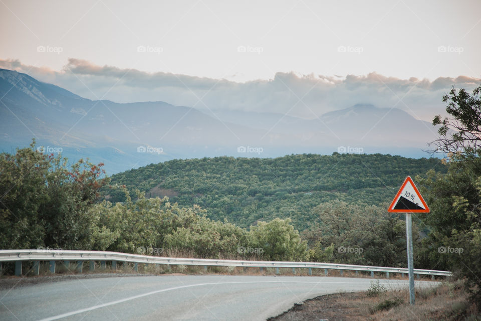 Road trip on mountain