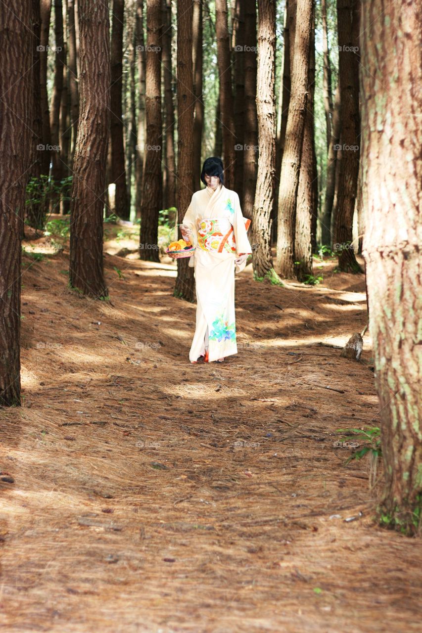yukata girl. indonesian girl wearing yukata