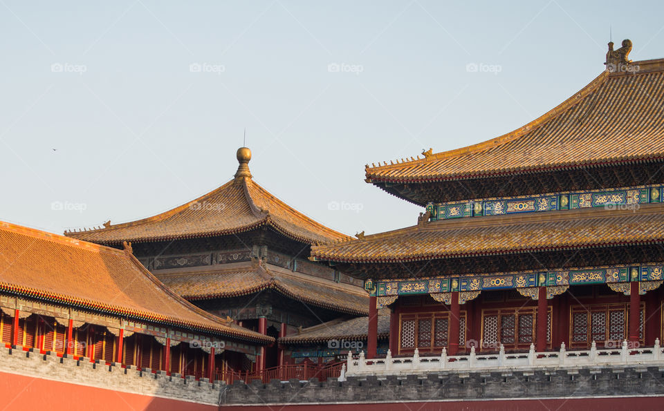 China, Beijing, forbidden City, rooftops