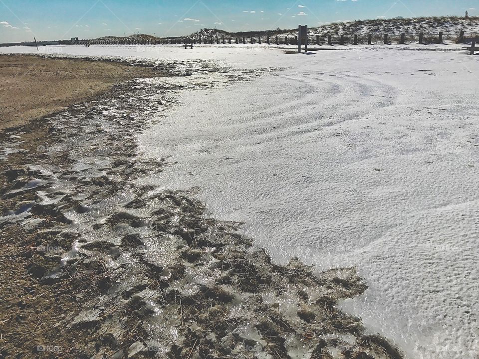 Frozen beach...