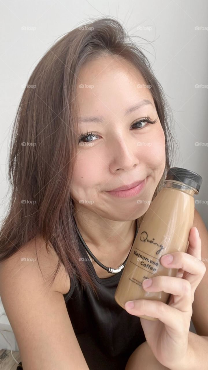 Beautiful skin and tasty coffee