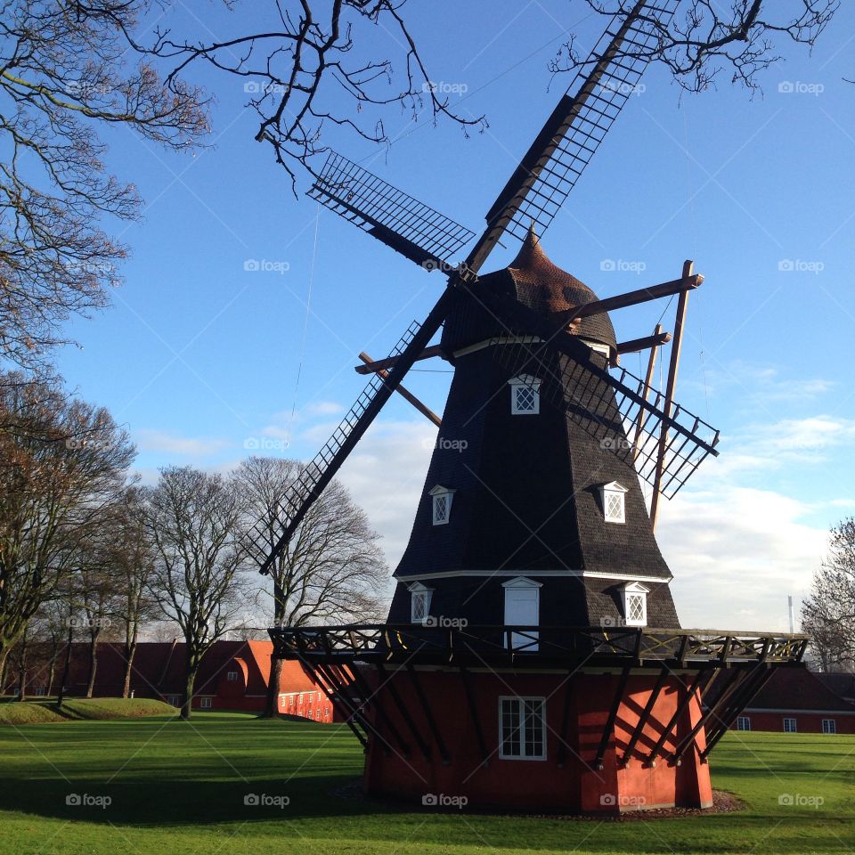 Windmill. Windmill, kastellet on Copenhagen 