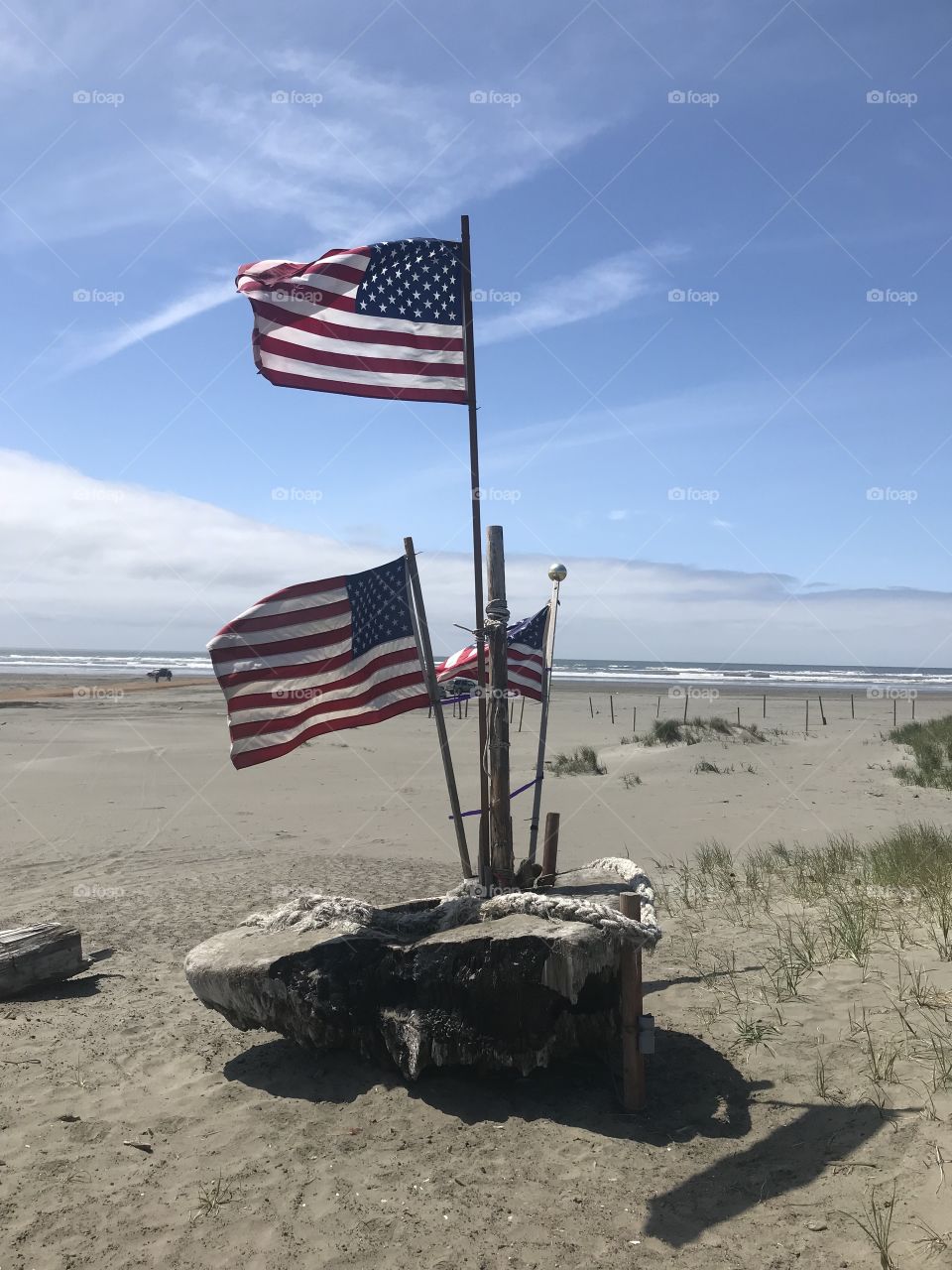 Flags on the Pacific Coast
