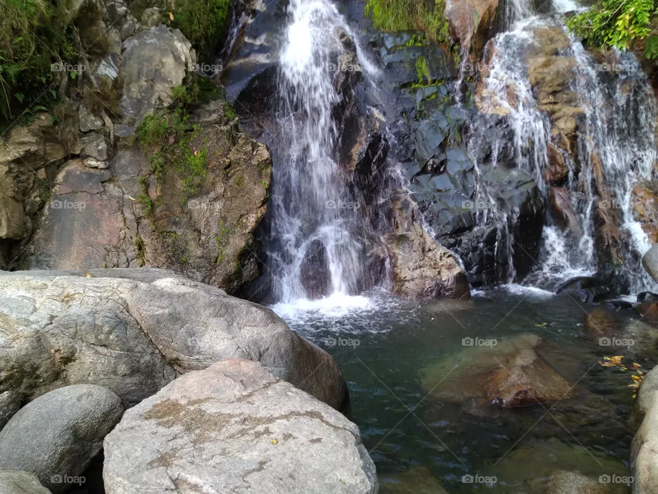 Beautiful and natural waterfall view